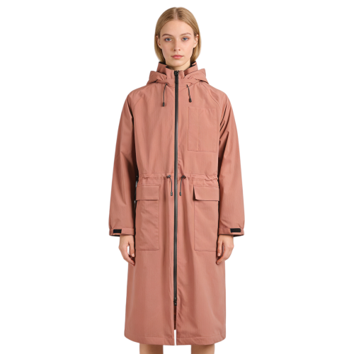 Custom Windproof Parka, For Daily Commuting, Waterproof Zipper, Adjustable Hat