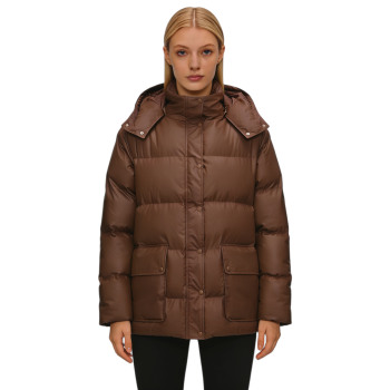 Custom Insulated Parka, Fleece-lined, Detachable Hat, Elastic Cuffs