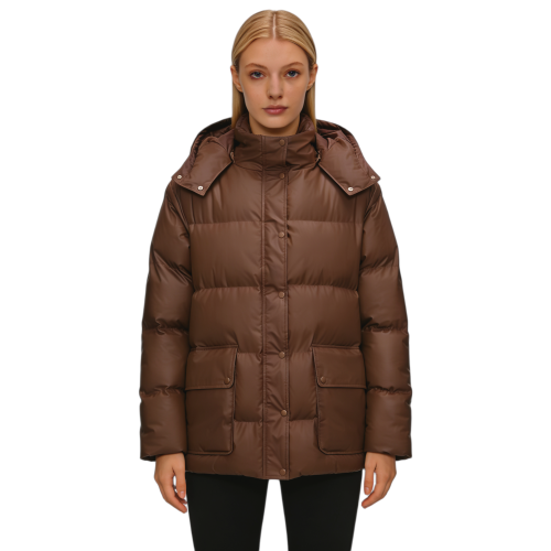 Custom Insulated Parka, Fleece-lined, Detachable Hat, Elastic Cuffs