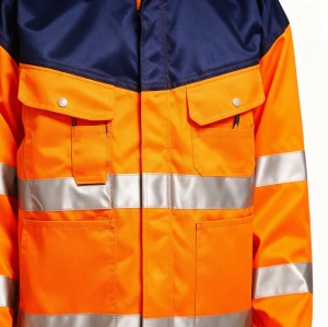 Custom High Visibility Reflective Jacket, Lapel