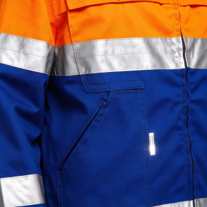 Custom Anti-static Jacket, High Vis Rain Coats, Waterproof Class 3, Lapel
