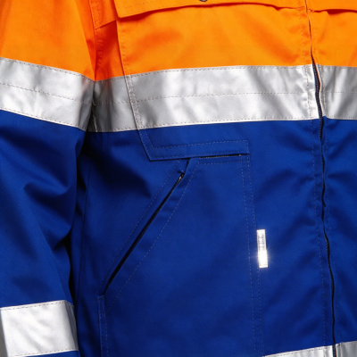 Custom Anti-static Jacket, High Vis Rain Coats, Waterproof Class 3, Lapel