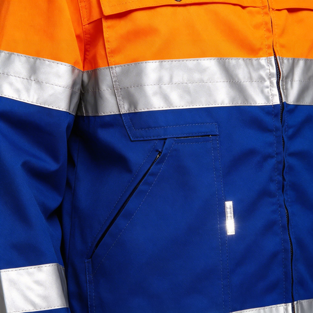 Color-Block Seam and Reflective Tape Detail