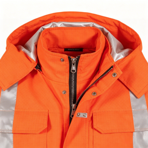 Custom FR Hooded Jacket, Class 3 Waterproof for Industrial Use, OEM