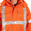 Custom Flame Retardant Jacket, Hood, Waterproof 3 Class, Orange