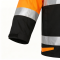 Custom Flame Retardant Hi-Vis Winter Jacket,  Orange Coats with Black Bottom