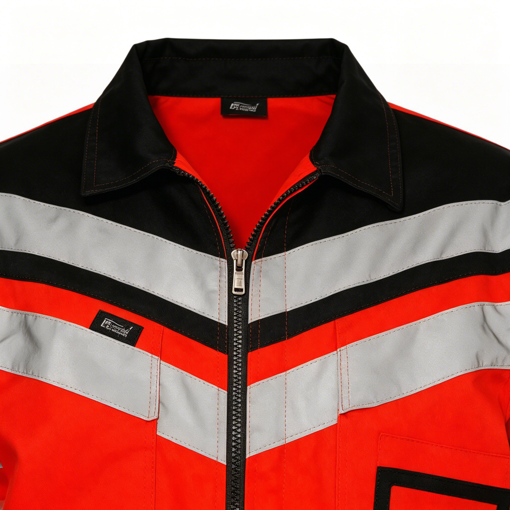 High Visibility Jacket Reflective Chest and Pocket Detail