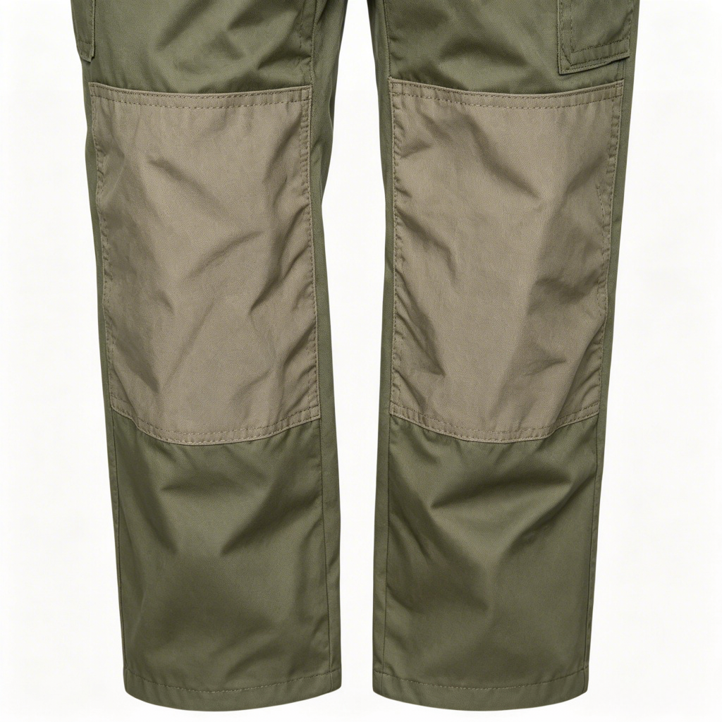 Waterproof Bib Overalls Knee and Hem Detail