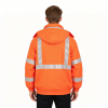 Custom Flame Retardant Jacket, Hood, Waterproof 3 Class, Orange