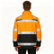 Custom Flame Retardant Hi-Vis Winter Jacket,  Orange Coats with Black Bottom