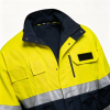 Custom Waterproof Workwear, High Vis Rain Jacket, Waterproof Class 3, Yellow-Black