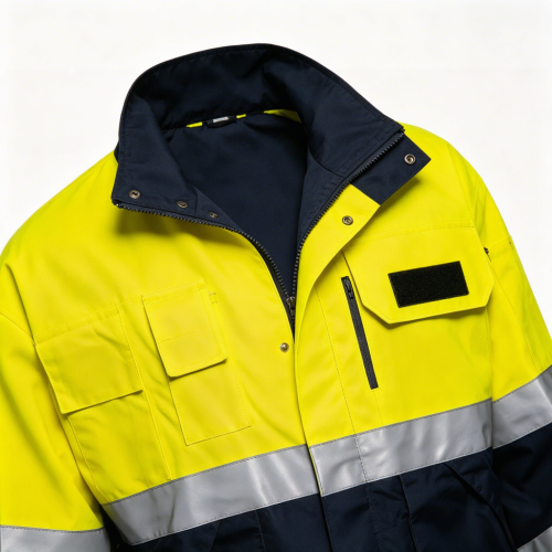 Custom Hi-Vis Rain Jacket, Class 3 Waterproof, Yellow-Black
