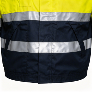 Custom Waterproof Workwear, High Vis Rain Jacket, Waterproof Class 3, Yellow-Black