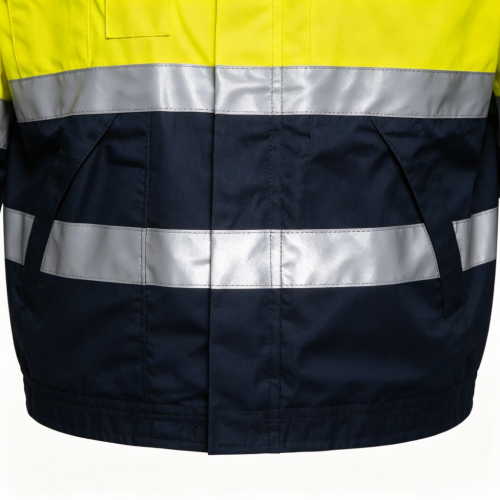 Custom Hi-Vis Rain Jacket, Class 3 Waterproof, Yellow-Black