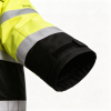 Custom Flame Retardant Winter Jacket,  Yellow Coats with Black Bottom