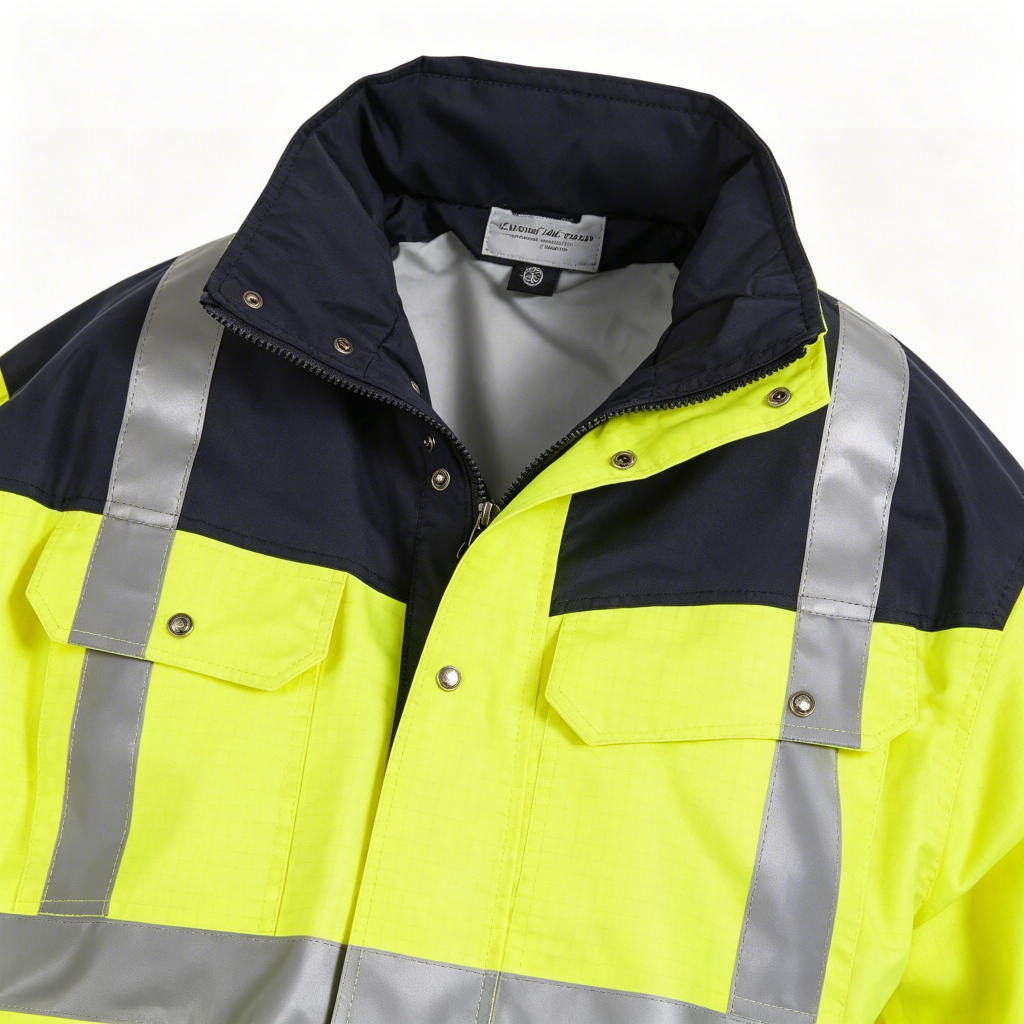 Cold-Weather Jacket Collar and Pocket Detail