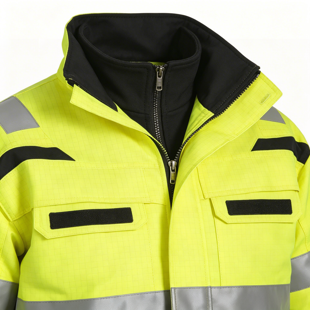 Bomber Jacket Collar and Chest Detail