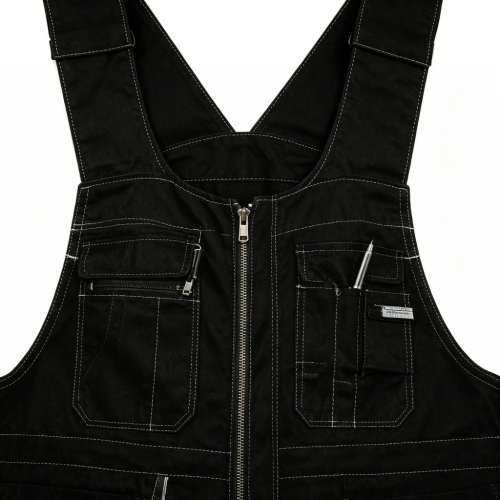 Custom Durable Denim Overalls, Wide Straps, Farm & Yard Work