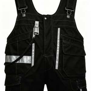 Custom Durable Denim Overalls With Suspenders, Wide Shoulder Straps