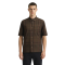 Custom Brown Windowpane Check Shirt - Lightweight Breathable Short-Sleeve Button-Down Commuter Shirt