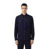 Custom Navy Work Shirt - Long Sleeve Breathable Button-Down Commuter Shirt