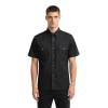 Custom Black Work Shirt - Short Sleeve Breathable Button-Down Commuter Shirt