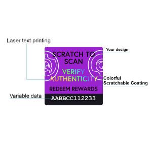 Tamper proof traceability security barcode warranty qr code void labels sticker