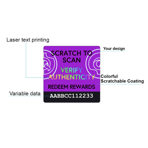 Tamper proof traceability security barcode warranty qr code void labels sticker