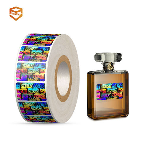 Waterproof holographic perfume bottle labels stickers printer template