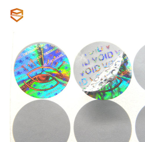 Custom high quality security round void hologram label sticker roll