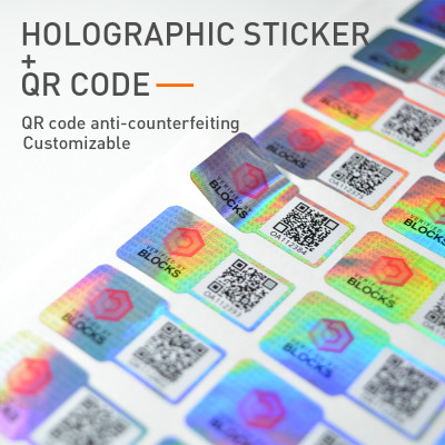 Low Cost Custom  QR Code Security Label VOID Holographic Sticker  Manufacturer