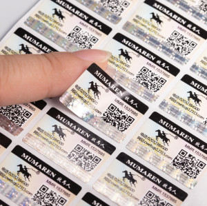 Low Cost Custom  QR Code Security Label VOID Holographic Sticker  Manufacturer
