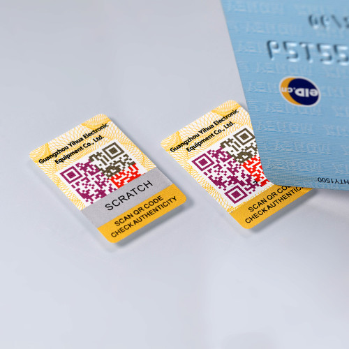 Low Cost Custom  QR Code Security Label VOID Holographic Sticker  Manufacturer