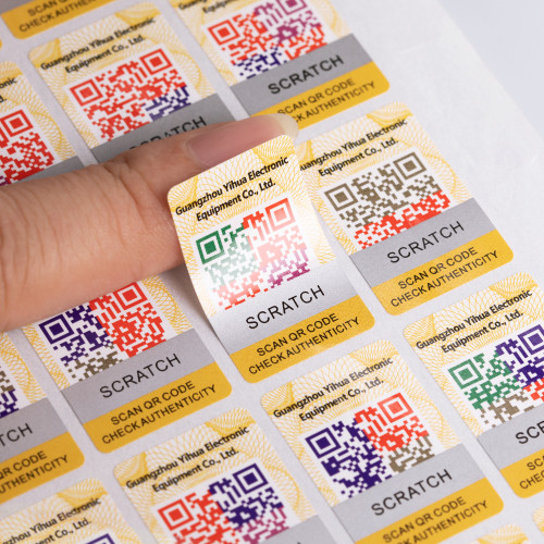 Low Cost Custom  QR Code Security Label VOID Holographic Sticker  Manufacturer