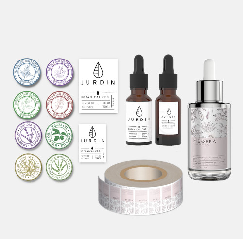Low Cost Custom Skincare Bottle Label Sticker Manufacturer