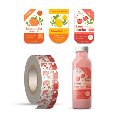 Low Cost Custom Juice Bottle Label Stickers