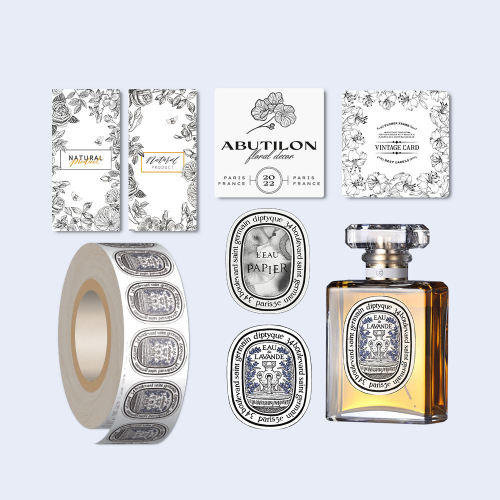 Custom Perfume Bottle Packaging Labels Manufacturer of Stylish Stickers for Fragrances