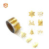 Custom Vinyl Christmas Transparent Metal Transfer Stickers Labels Roll