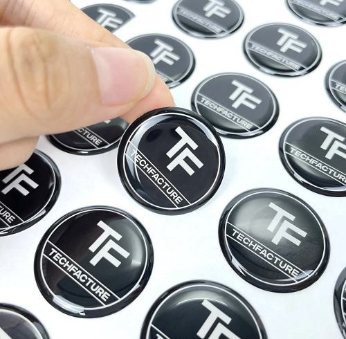 Eco-Friendly Custom 3D Epoxy Dome Stickers, Transparent Silicone Labels for Fruit, Egg, Rice, Seeds