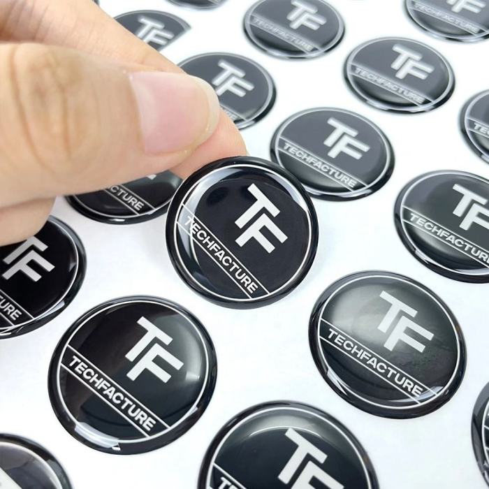 Eco-Friendly Custom 3D Epoxy Dome Stickers, Transparent Silicone Labels for Fruit, Egg, Rice, Seeds
