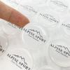 Eco-friendly Custom Clear Epoxy 3D Dome Sticker Transparent Silicone Labels for Fruit Egg Rice Seeds Rectangular 3D Epoxy
