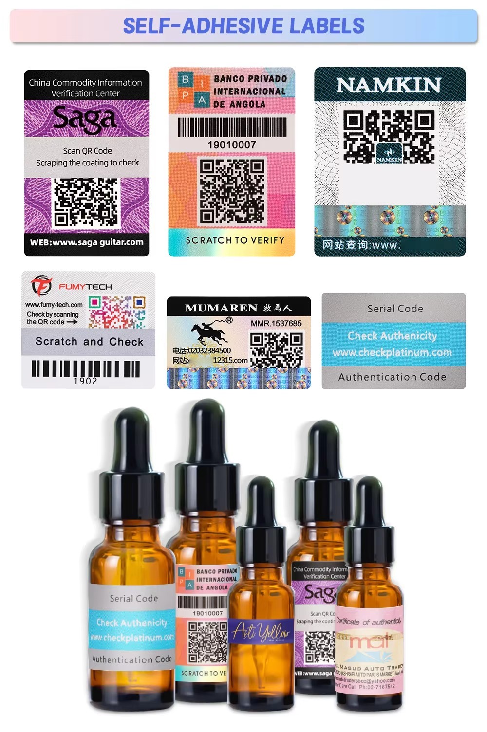 Customized anti-counterfeiting label