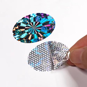 Custom 3D Holographic VOID Stickers, Tamper-Proof UV Printed Waterproof Square Labels for Computers