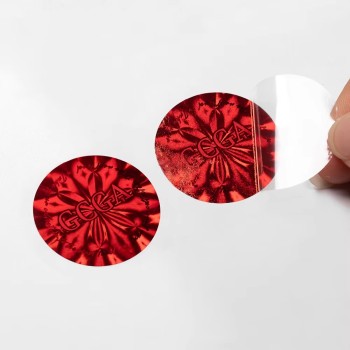 Custom 3D Holographic VOID Stickers, Tamper-Proof UV Printed Waterproof Square Labels for Computers