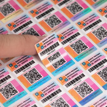 Custom QR Code Holographic Security Labels - 3D Anti-Counterfeit Stickers for High-Tech Packaging