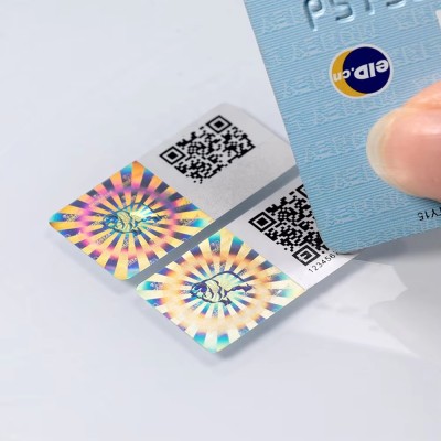 Free Sample & Design 3D Laminating Holographic Sticker Custom Logo Printed Hologram Label for Packaging Customizable