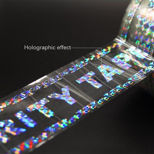 Custom 150m Adhesive Bopp Tape High Anti Counterfeitanti Waterproof Tape Rolls Holographic Transparent Tapes