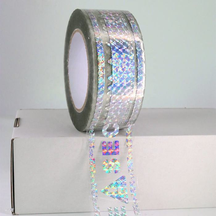 Custom 150m Adhesive Bopp Tape High Anti Counterfeitanti Waterproof Tape Rolls Holographic Transparent Tapes