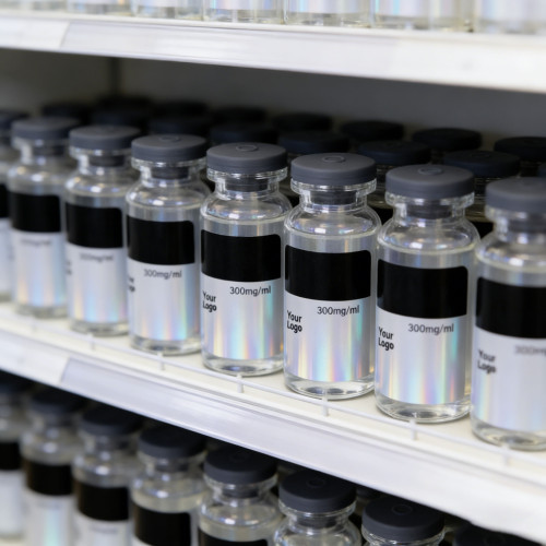 Custom peptide bottle label stickers for high-end packaging label manufacturing