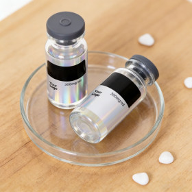 Custom peptide bottle label stickers for high-end packaging label manufacturing
